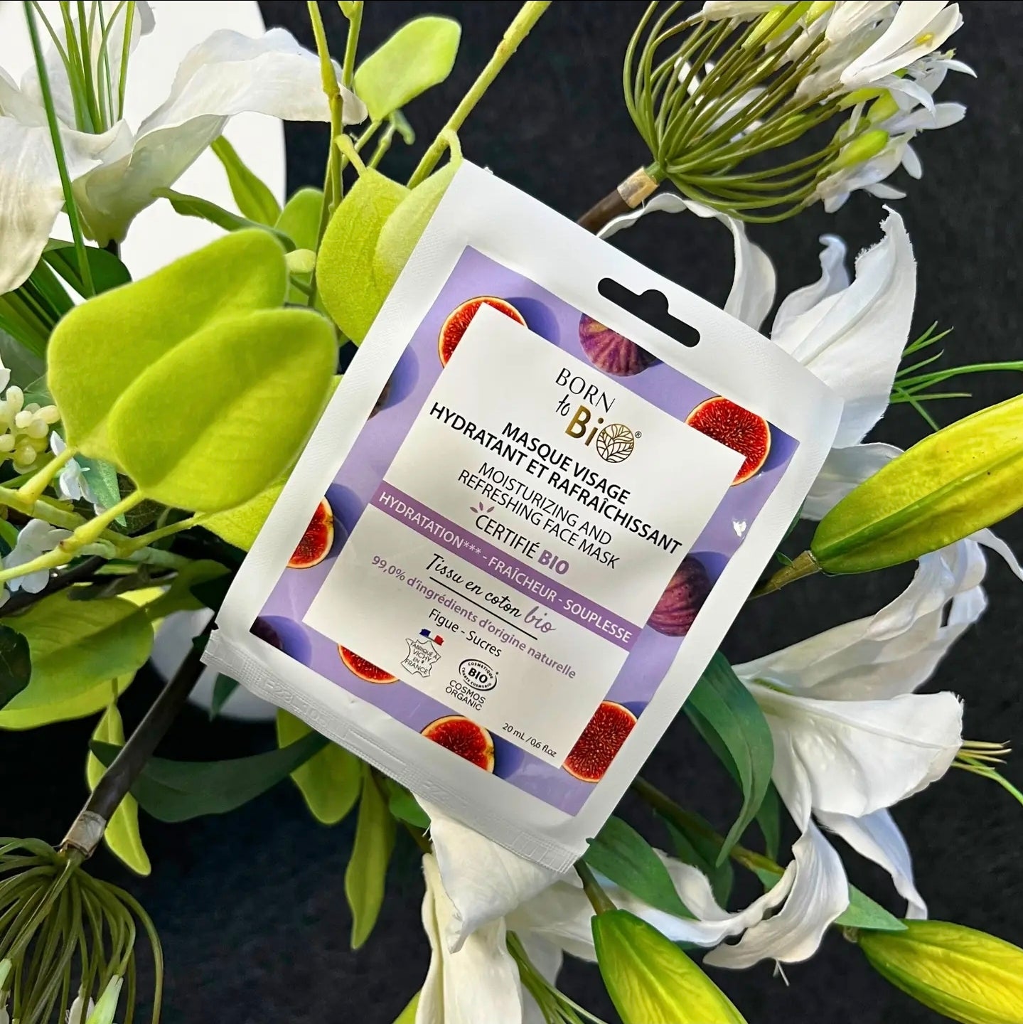 Masque hydratant et rafraîchissant en coton