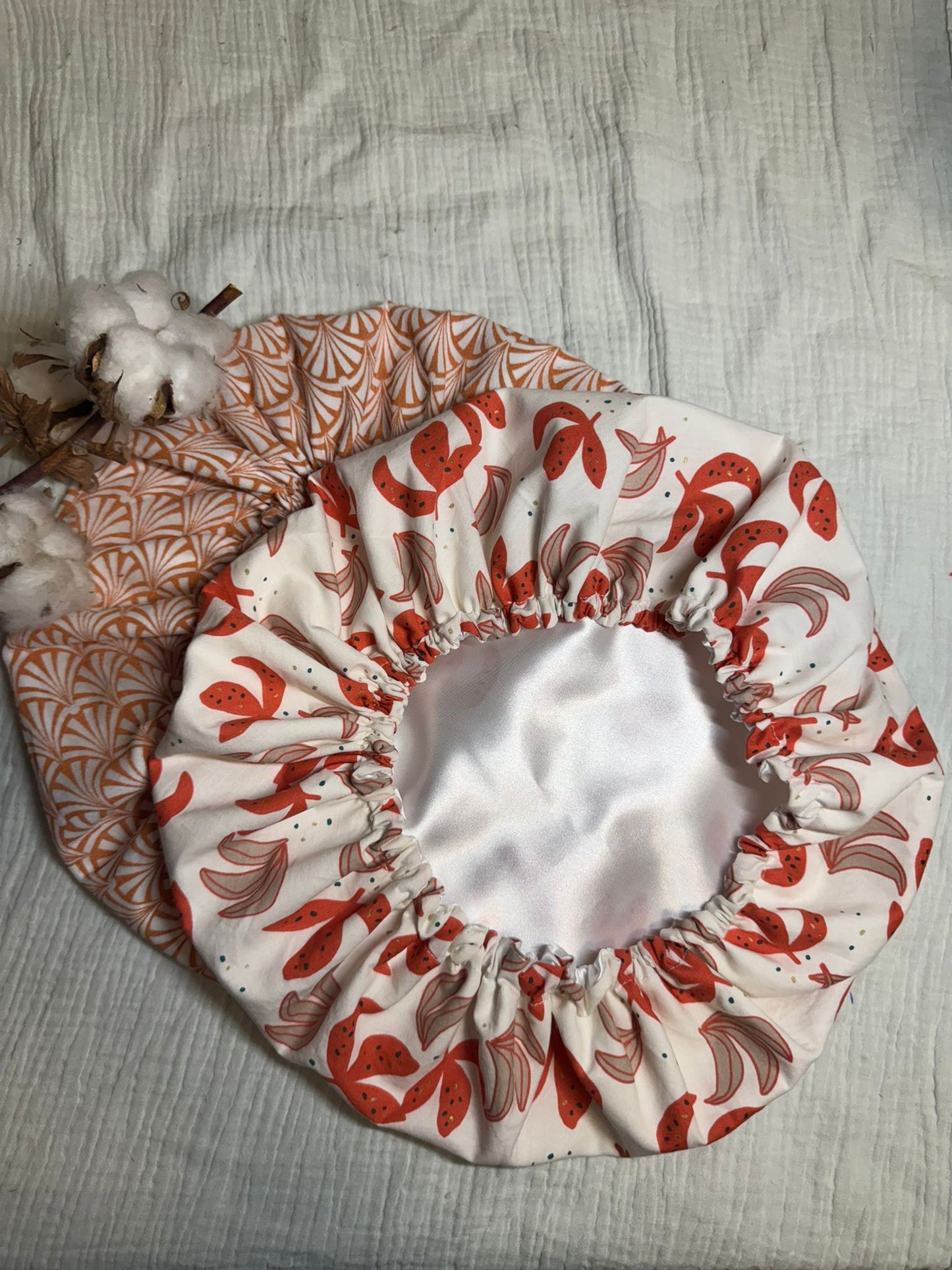 Bonnet de soin en satin
