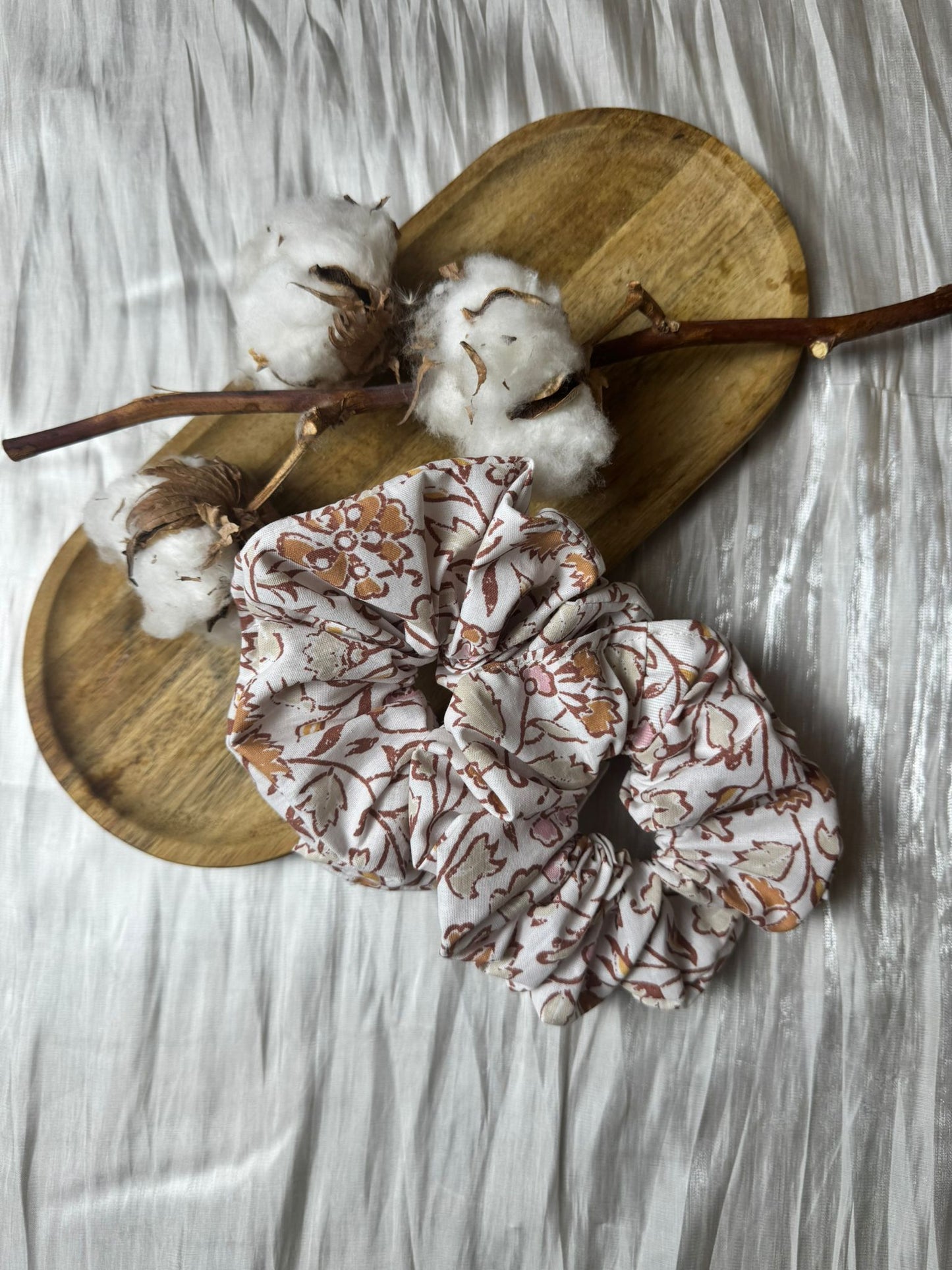 Chouchou en coton imprimé