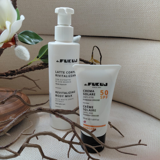 Duo Soleil — Crème SPF 50+ & Lait Corps Revitalisant — Dr. Fukuj