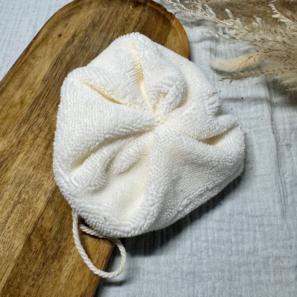 Fleur de douche éponge bambou