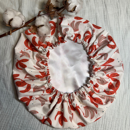 Bonnet de soin en satin
