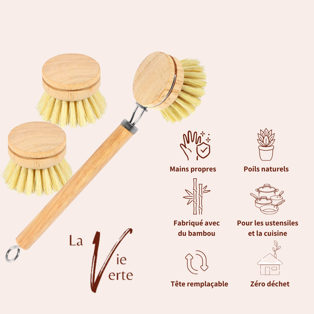 Brosse à vaisselle en bambou