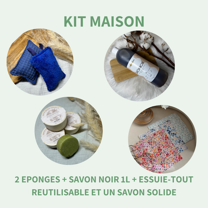 Éponge lavable coton et bambou lot de 2 | Fabriquée en Suisse