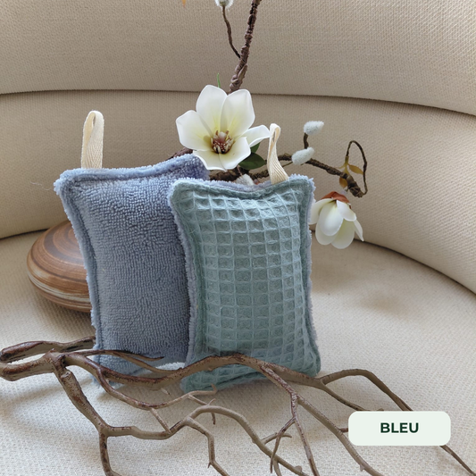 Éponge lavable coton et bambou lot de 2 | Fabriquée en Suisse