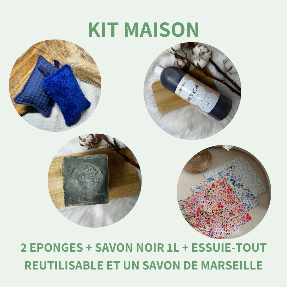 Éponge lavable coton et bambou lot de 2 | Fabriquée en Suisse