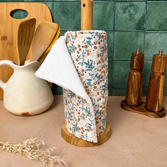 Essuie-tout réutilisable coton et bambou