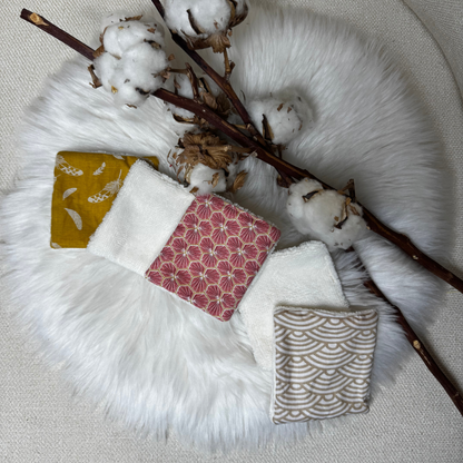 Lot de 5 Lingettes démaquillantes en éponge bambou - La Vie verte