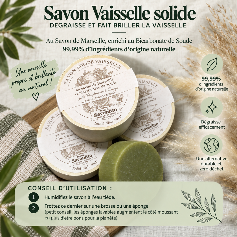 Savon solide vaisselle - La Vie verte