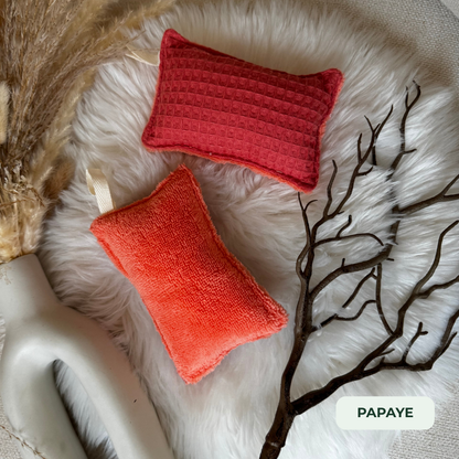 éponge lavable coton bambou lot de 2 zéro déchet fabriquée en Suisse La Vie Verte