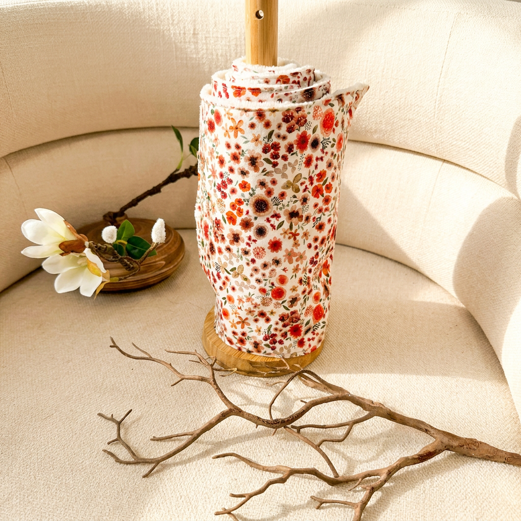 Essuie-tout réutilisable coton et bambou