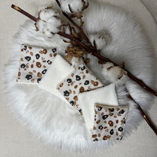 lingette démaquillante réutilisable bambou coton lot 5 zéro déchet fabriquée en Suisse La Vie Verte