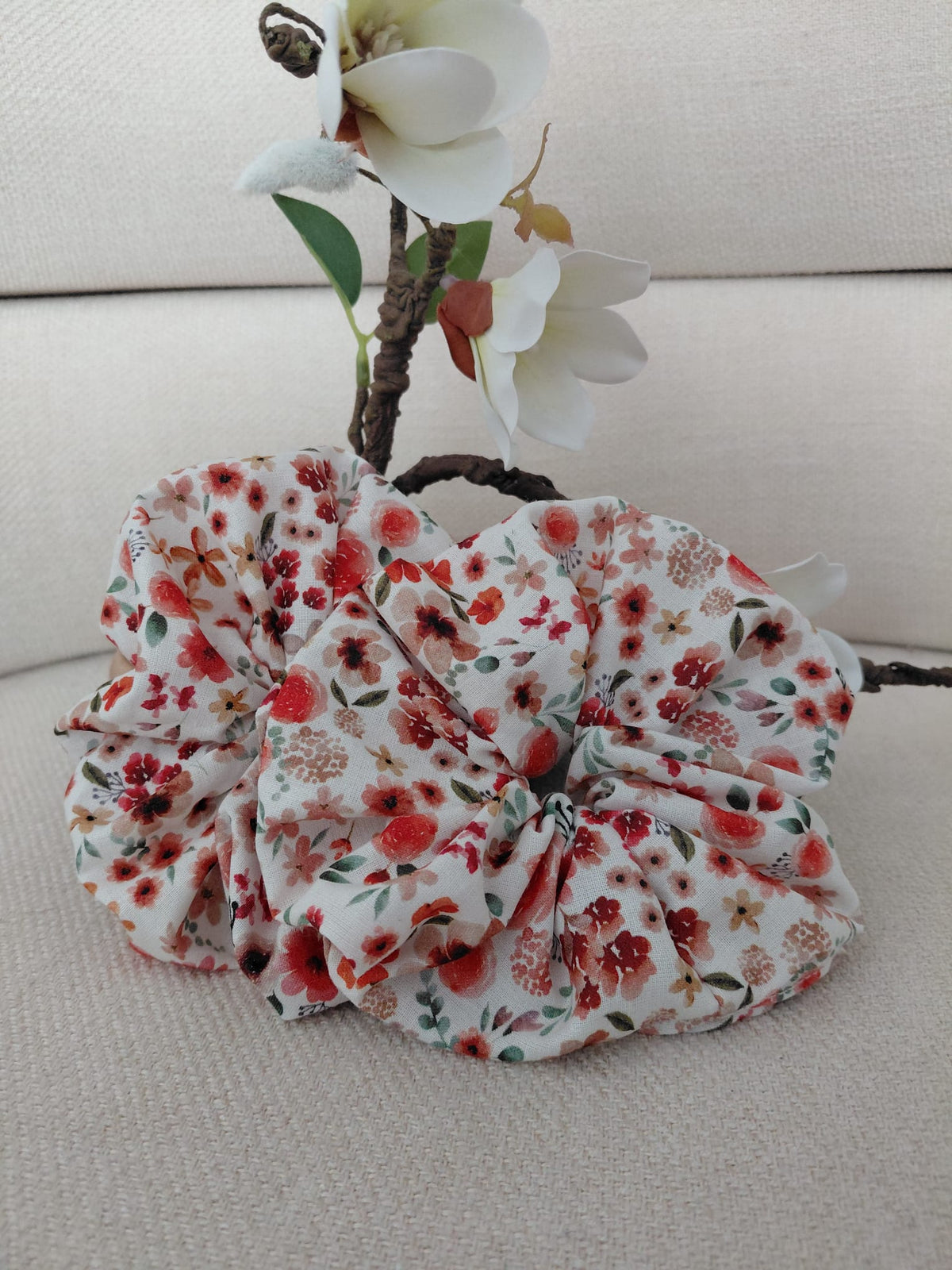 Chouchou en coton imprimé