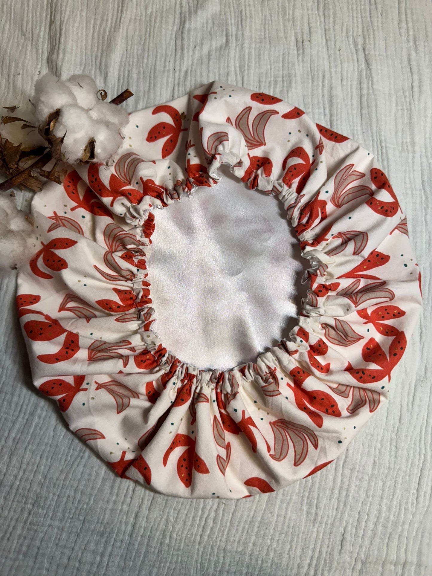 Bonnet de soin en satin