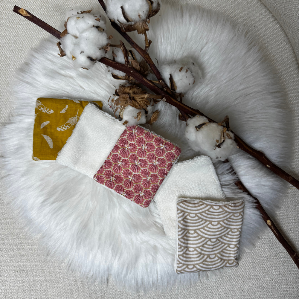 texture bambou coton lingette réutilisable artisanale suisse La Vie Verte